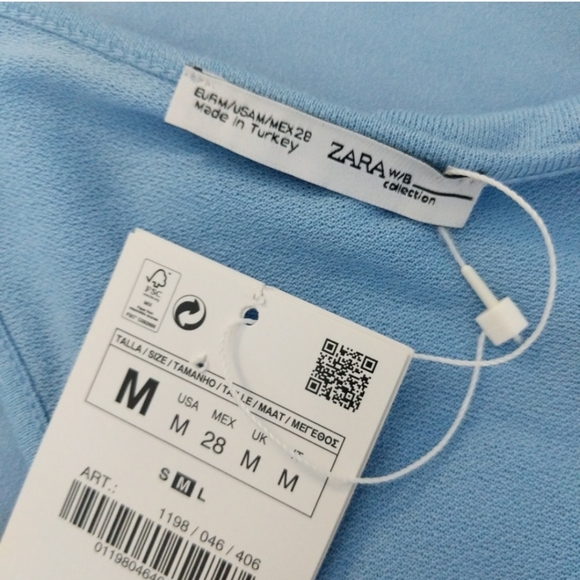 Zara Layered Sky Blue Racerback Tank NWT Sz M - Picture 7 of 8